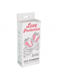 Пудра для игрушек Love Protection с ароматом клубники со сливками - 30 гр. - Lola Games - купить с доставкой в Новосибирске