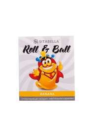 Стимулирующий презерватив-насадка Roll   Ball Banana - Sitabella - купить с доставкой в Новосибирске