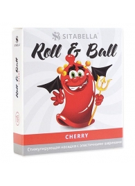 Стимулирующий презерватив-насадка Roll   Ball Cherry - Sitabella - купить с доставкой в Новосибирске