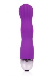 Фантазийный фиолетовый силиконовый вибратор Cosmo - 13,7 см. - Bior toys
