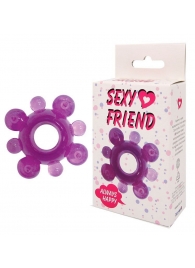 Фиолетовое эрекционное кольцо Sexy Friend - 1137 - в Новосибирске купить с доставкой