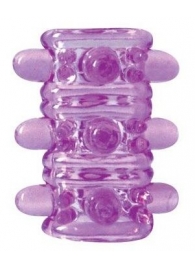 Открытая фиолетовая насадка на пенис Crystal Sleeve - 5,5 см. - Erowoman-Eroman - в Новосибирске купить с доставкой