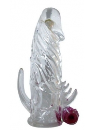 Закрытая прозрачная вибронасадка на пенис Crystal Sleeve Vibe - Erowoman-Eroman - в Новосибирске купить с доставкой