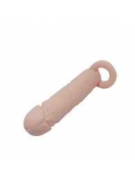 Насадка на пенис с кольцом для мошонки - 16 см. - Sex Expert - в Новосибирске купить с доставкой
