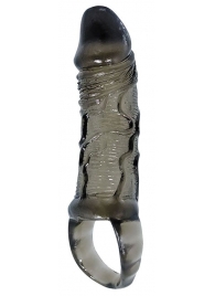 Закрытая насадка на фаллос с кольцом для мошонки - 15 см. - Sex Expert - в Новосибирске купить с доставкой