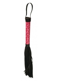 Аккуратная плетка с розовой рукоятью Passionate Flogger - 39 см. - Erokay - купить с доставкой в Новосибирске