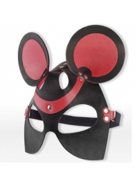 Черно-красная маска мышки из кожи - Sitabella - купить с доставкой в Новосибирске