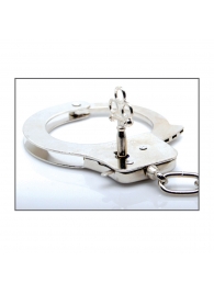 Металлические наручники Metal Handcuffs с ключиками - Pipedream - купить с доставкой в Новосибирске