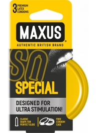 Презервативы с точками и рёбрами в железном кейсе MAXUS Special - 3 шт. - Maxus - купить с доставкой в Новосибирске