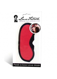 Красная маска на глаза Peek-a-Boo - Lux Fetish - купить с доставкой в Новосибирске