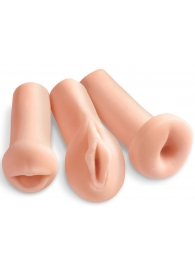 Комплект из 3 мастурбаторов All 3 Holes: вагина, анус, ротик - Pipedream - в Новосибирске купить с доставкой