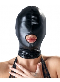 Черная эластичная маска на голову с отверстием для рта - Orion - купить с доставкой в Новосибирске