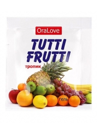 Пробник гель-смазки Tutti-frutti со вкусом тропических фруктов - 4 гр. - Биоритм - купить с доставкой в Новосибирске