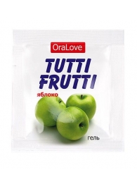Пробник гель-смазки Tutti-frutti с яблочным вкусом - 4 гр. - Биоритм - купить с доставкой в Новосибирске