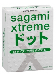 Презервативы Sagami Xtreme SUPER DOTS с точками - 3 шт. - Sagami - купить с доставкой в Новосибирске