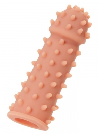 Телесная реалистичная насадка KOKOS Extreme Sleeve 03 с дополнительной стимуляцией - 12,7 см. - KOKOS - в Новосибирске купить с доставкой