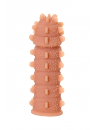 Телесная реалистичная насадка KOKOS Extreme Sleeve 04 с дополнительной стимуляцией - 12,7 см. - KOKOS - в Новосибирске купить с доставкой