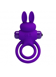 Фиолетовое эрекционное кольцо с вибростимуляцией клитора Vibrant Penis Ring III - Baile - в Новосибирске купить с доставкой