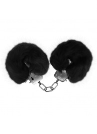 Черные меховые наручники Love с ключиками - Baile - купить с доставкой в Новосибирске