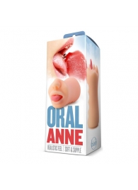Телесный мастурбатор-ротик с язычком Oral Anne - Blush Novelties - в Новосибирске купить с доставкой