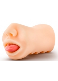 Телесный мастурбатор-ротик с язычком Oral Anne - Blush Novelties - в Новосибирске купить с доставкой
