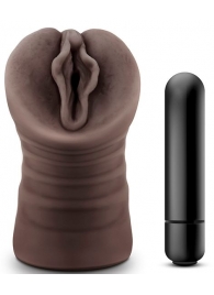 Коричневый мастурбатор-вагина Alexis - Blush Novelties - в Новосибирске купить с доставкой