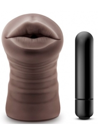 Коричневый мастурбатор-ротик Heather - Blush Novelties - в Новосибирске купить с доставкой