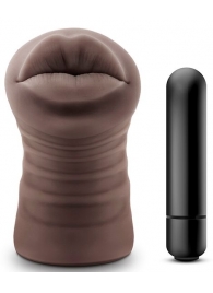 Коричневый мастурбатор-ротик Renee - Blush Novelties - в Новосибирске купить с доставкой