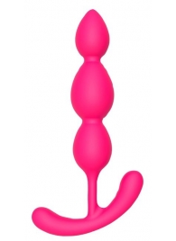 Розовый анальный стимулятор SILKY SMOOTH T-TEARDROP - 11 см. - Dream Toys