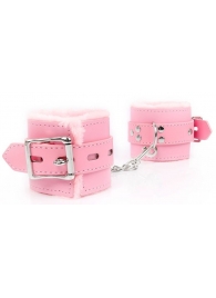 Розовые мягкие наручники на регулируемых ремешках - Notabu - купить с доставкой в Новосибирске