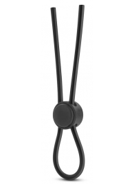 Черное силиконовое лассо на пенис SILICONE LOOP COCK RING - Blush Novelties - в Новосибирске купить с доставкой