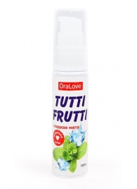 Гель-смазка Tutti-frutti со вкусом сладкой мяты - 30 гр. - Биоритм - купить с доставкой в Новосибирске
