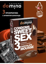 Презервативы для орального секса DOMINO Sweet Sex с ароматом шоколадного мусса - 3 шт. - Domino - купить с доставкой в Новосибирске