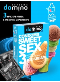 Презервативы для орального секса DOMINO Sweet Sex с ароматом мороженого - 3 шт. - Domino - купить с доставкой в Новосибирске