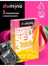 Презервативы для орального секса DOMINO Sweet Sex с ароматом манго - 3 шт. - Domino - купить с доставкой в Новосибирске