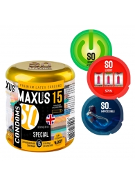 Презервативы с точками и рёбрами в металлическом кейсе MAXUS Special - 15 шт. - Maxus - купить с доставкой в Новосибирске