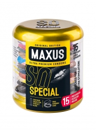 Презервативы с точками и рёбрами в металлическом кейсе MAXUS Special - 15 шт. - Maxus - купить с доставкой в Новосибирске