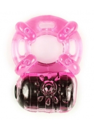 Розовое эрекционное кольцо c вибропулей - Brazzers - в Новосибирске купить с доставкой