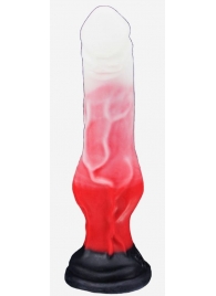 Бело-красный фаллоимитатор  Оборотень mini  - 20,5 см. - Erasexa - купить с доставкой в Новосибирске
