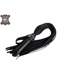 Черная плеть  Ковбой  с ручкой-фаллосом - 55 см. - Sitabella - купить с доставкой в Новосибирске