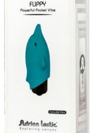 Голубой вибростимулятор-дельфин Lastic Pocket Dolphin - 7,5 см. - Adrien Lastic