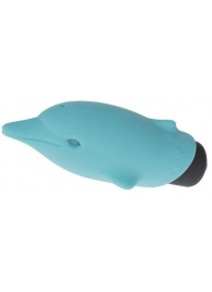 Голубой вибростимулятор-дельфин Lastic Pocket Dolphin - 7,5 см. - Adrien Lastic
