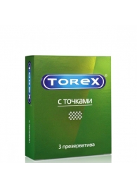 Текстурированные презервативы Torex  С точками  - 3 шт. - Torex - купить с доставкой в Новосибирске