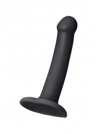 Черный фаллос на присоске Silicone Bendable Dildo S - 17 см. - Strap-on-me - купить с доставкой в Новосибирске