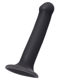 Черный фаллос на присоске Silicone Bendable Dildo M - 18 см. - Strap-on-me - купить с доставкой в Новосибирске