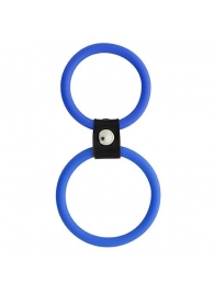 Синее двойное эрекционное кольцо Dual Rings Blue - Dream Toys - в Новосибирске купить с доставкой