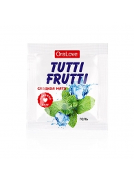 Пробник гель-смазки Tutti-frutti со вкусом мяты - 4 гр. - Биоритм - купить с доставкой в Новосибирске