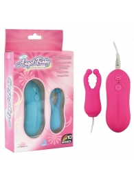 Розовый вибростимулятор с усиками Angel Baby NIpple Cock clips - Howells - в Новосибирске купить с доставкой