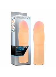 Телесная насадка-удлинитель на пенис PERFORMANCE 1.5INCH COCK XTENDER - 16 см. - Blush Novelties - в Новосибирске купить с доставкой