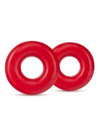 Набор из 2 красных эрекционных колец DONUT RINGS OVERSIZED - Blush Novelties - в Новосибирске купить с доставкой